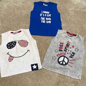 Set of 3 toddler boy tanks